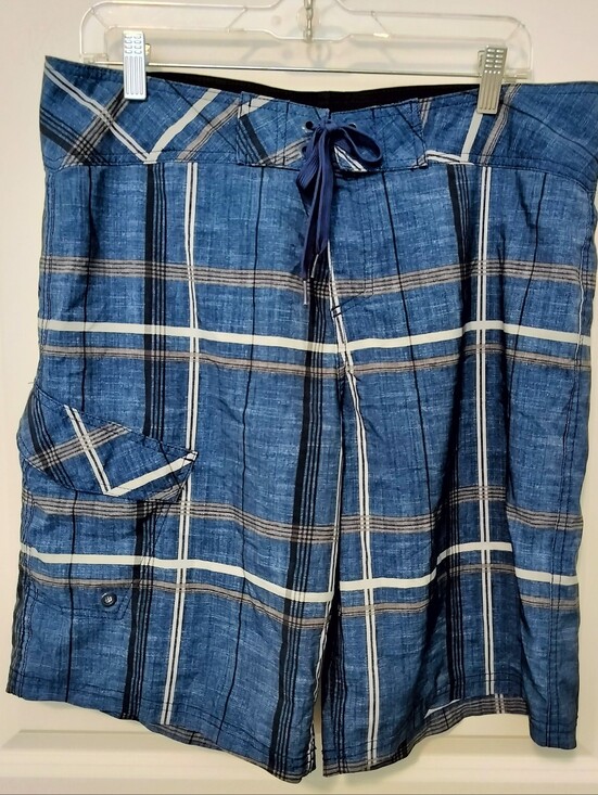Mossimo Supply Co. Other - Mossimo Supply Co. Mens 36 Blue With Black Plaid Board Shorts